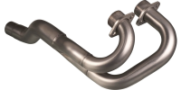 Alternative view of Yamaha XT600/Z/K/E all, raw Stainless steel header pipe 35 mm on 45 mm pipe with 42 mm connection diameter